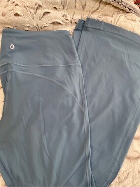 Lululemon Light Blue High-Rise Flair Leg Leggings